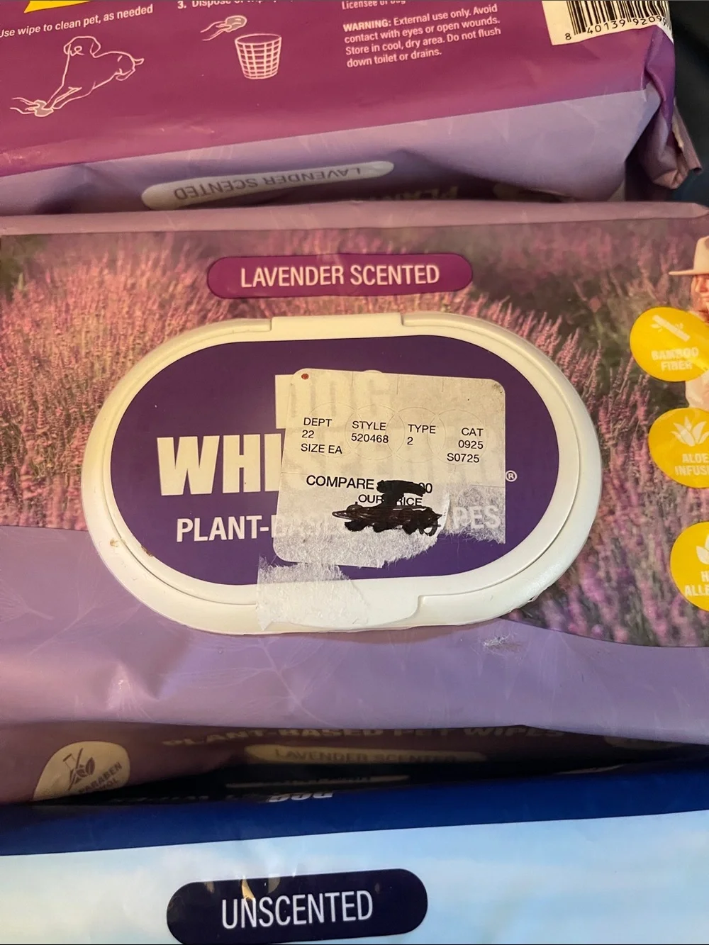 Dog Whisperer Plant-Based Pet Wipes - Lavender & Unscented